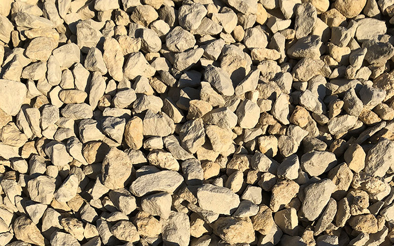 Image of 1" Crushed Limestone sold by Farr's Landscape Supply and Sod